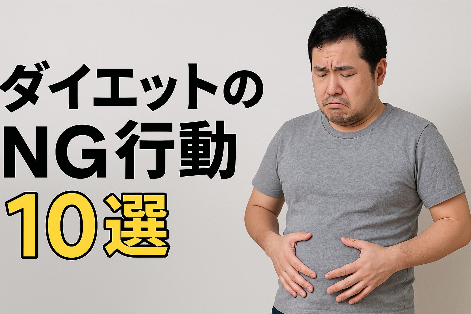 お腹が出た男性