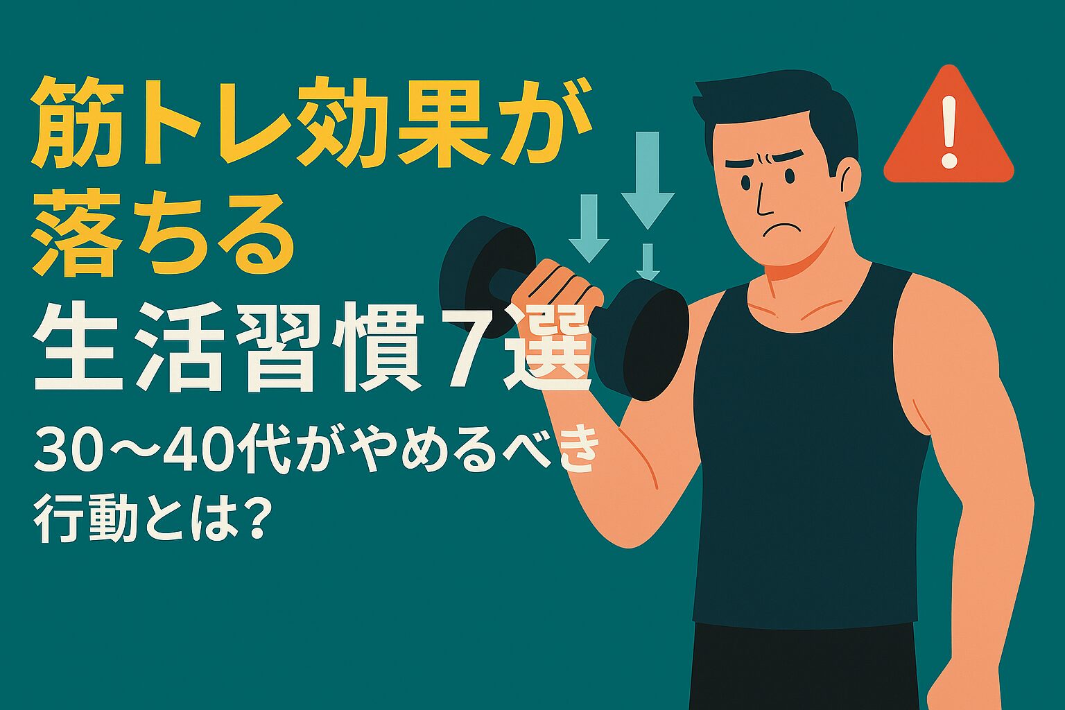 筋トレ効果が落ちる生活習慣7選｜30〜40代がやめるべき行動とは？